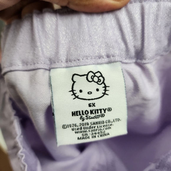 Sanrio Hello Kitty Girls Metallic Silver Moto Jacket & Pants Outfit Set Size 6 - Picture 7 of 14